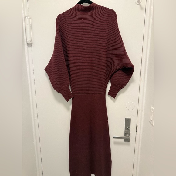 Anthropologie Long-Sleeve Slim Sweater Midi Dress - Picture 3 of 3